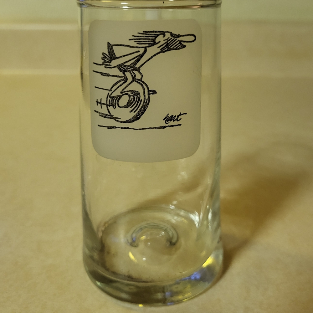 BC Caveman On Wheel Glass By John Hart. Marathon Promotion 1970s